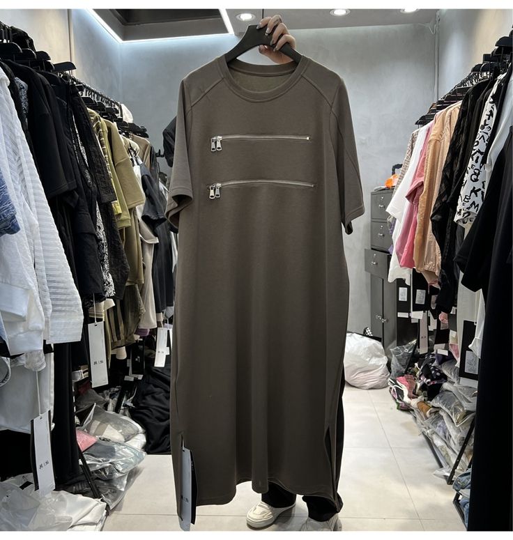 فستان نسائي فضفاض بأكمام قصيرة - مراجعة Korean Style A Line Shirt Dress وسعره