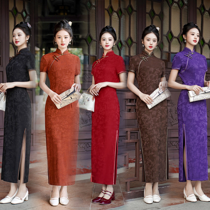 فستان تشيونغسام طويل جديد أحمر - مراجعة Dresses وسعره